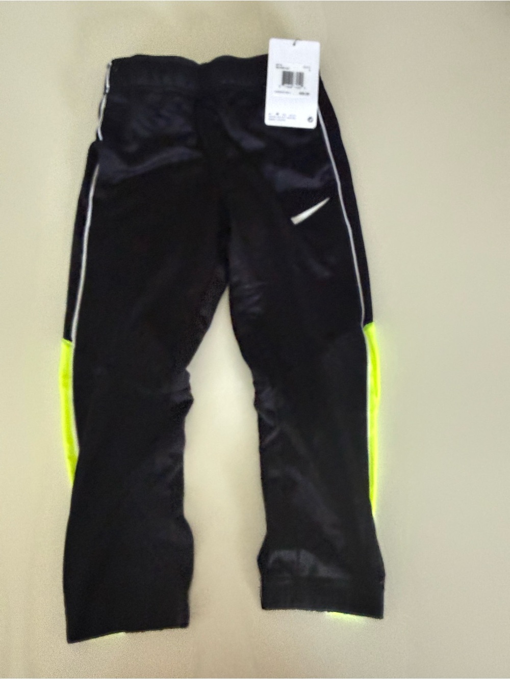 Nike Little Boy's Color-Block Track Pants Black. Size 4, NWT